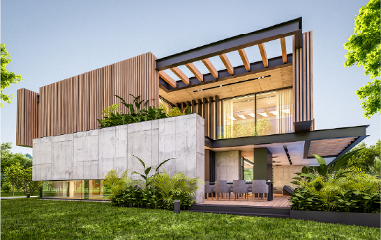 Casa em Madeiras para Construção